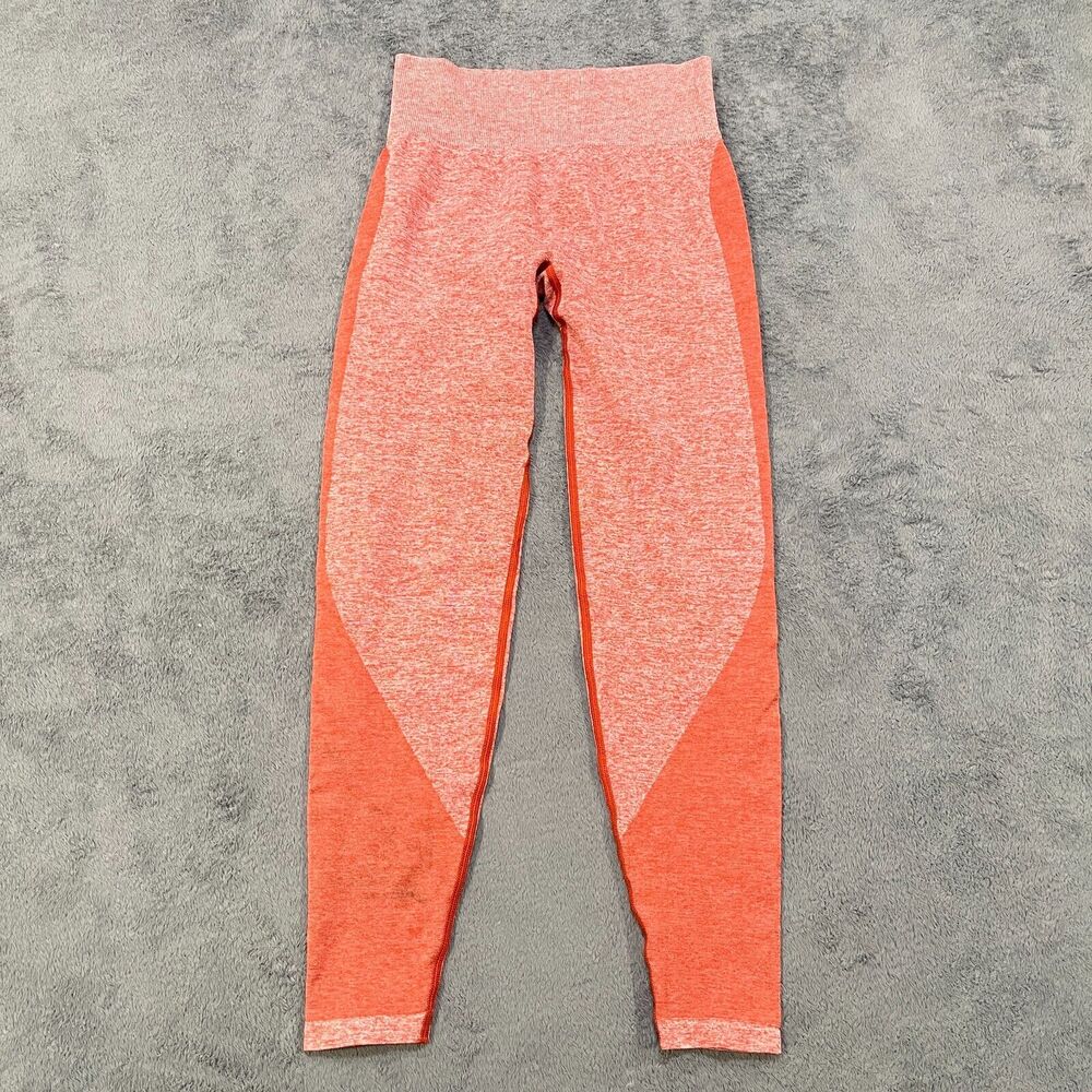 Victoria's Secret Pink Seamless Orange Athletic Yoga Legging Pants Women Size S